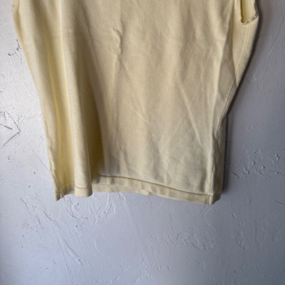 Ann Taylor Womens Sweater Top Beaded Neck Butter Yellow M‎ Dainty Cottage Fairy - Picture 4 of 9